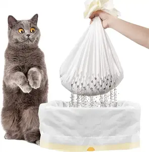 零售商猫砂箱衬垫猫砂托盘衬垫拉绳猫砂袋