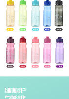 Bouteille d'eau transparente, bouteille de sport portable, bouteille de fitness portable, bouteille en plastique en gros