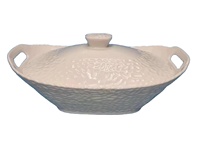 JIUWANG En gros, récipients de rangement blancs pour aliments et cuisine, ensemble de cuisine pour réceptions, pot à soupe en porcelaine ronde