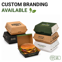 Boîtes à hamburgers en carton ondulé personnalisées avec logo pour l'emballage de restauration rapide à emporter