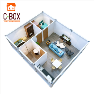 Cbox Maison préfabriquée modulaire moderne à 2 chambres, conteneur préfabriqué de 20 pieds à vendre - Product Image 3