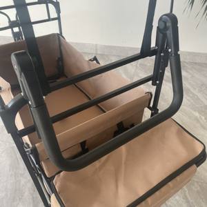 <span class=keywords><strong>2025</strong></span> Chariot utilitaire pliable à quatre roues de haute qualité pour petits animaux de compagnie Canopy OEM plate-forme personnalisable charge 100kg - Product Image 6
