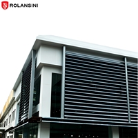 Toldo Moderno de Aluminio Rolansini As2047 con Persianas Fijas, Aislamiento Térmico y Garantía de 5+ Años para Edificios Comerciales