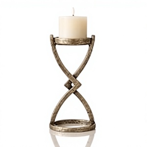 M.F. INTERNATIONAL EXPORTS Juego de Portavelas de Metal Dorado Estilo Star, Hechos a Mano, Duraderos, Decorativos para el Hogar, Diseño Minimalista Moderno - Product Image 1