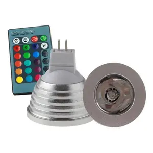 Mini lâmpada led de iluminação, venda quente, 3w, e27, gu10, mr6, rgb, mudança de cor, azul, verde, vermelho