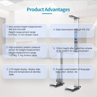 Instrument professionnel de mesure de la graisse corporelle avec écran LCD électronique intelligent, nouvelle balance de poids et de taille, prise en charge personnalisée OEM ODM
