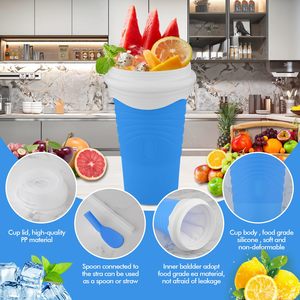 Slushie <b>Maker</b> Cup 500ML DIY Magic Slushy <b>Maker</b> Squeeze Cups Portable Smoothie Squeeze Cups for Juices Milk and Ice <b>Cream</b> Make - Product Image 5
