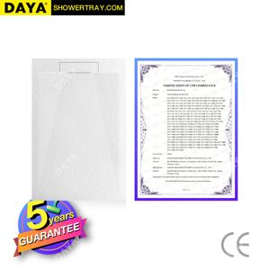 Receveur de <span class=keywords><strong>douche</strong></span> sur pied blanc de style italien Base de <span class=keywords><strong>douche</strong></span> découpable en pierre artificielle à surface mate - Product Image 2