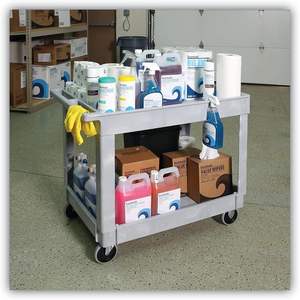 Carrito Utilitario Gris de Dos Niveles de 40 x 24 Pulgadas - Product Image 4