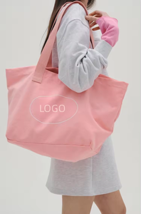 Best Selling Women's <b>Large</b> Custom Logo Canvas Tote <b>Bag</b> for Women Foldable and Reusable for Daily Shopping and Grocery Use - Product Image 5