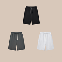 Pantalon de survêtement homme RUICHI 350GSM doublé polaire, coupe courte sept-quarts, style FOG, en molleton épais américain avec cordon de serrage et jambe large tombante