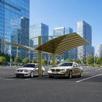Protection ultime pour votre véhicule : abri solaire double pour deux véhicules avec structure en aluminium monocristallin