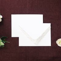 Ensemble de cartes d'invitation de mariage élégantes personnalisées 2026 avec bordure en dentelle et enveloppe en papier blanc assortie