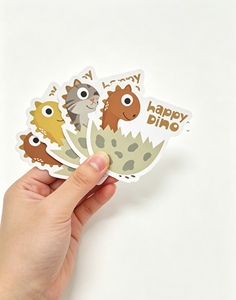 Customised cartoon dinosaur and monster stickers for children; waterproof vinyl stickers; die-cut self-adhesive stickers - Product Image 4