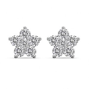 Dylam New Year 2024 Christmas Xmas Festival Collection Sterling <b>Silver</b> Diamond 5A Zirconia Flower Shape <b>Stud</b> <b>Earrings</b> for Women - Product Image 1