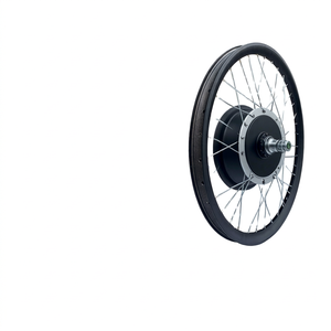 Kit de conversion de vélo électrique à pédalage assisté avec moteur double moyeu 500W, batterie au lithium, écran LCD étanche, axe traversant et roue arrière en plastique pour pneu large - Product Image 1