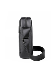 Sac bandoulière homme en cuir PU noir, style vintage mini, léger, personnalisable avec logo, OEM, neuf. - Product Image 2