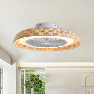 18 Inch Rotan Bladloze Slaapkamer Ventilator Licht Smart Tuya App Control Ventilador De Techo Moderne Led Plafondventilator Met Licht - Product Image 2
