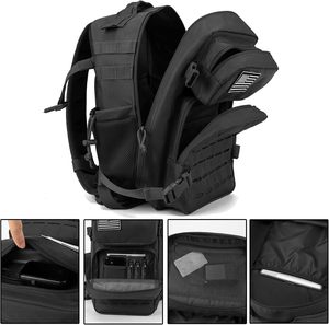 Bolsa Táctica Pequeña para Hombre, Mochila Molle con Soporte para Botella, Parche con Logotipo Personalizado, Senderismo, Gimnasio, Fitness, Exterior, 25L - Product Image 2