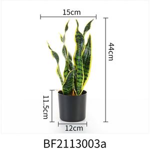 Vente en gros d'usine, plante artificielle Sansevieria <span class=keywords><strong>Trifasciata</strong></span> de marque BF, matière PE, couleur verte, bonsaï d'intérieur/extérieur, jardin - Product Image 6
