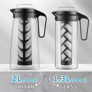 <span class=keywords><strong>Carafe</strong></span> <span class=keywords><strong>à</strong></span> <span class=keywords><strong>Infusion</strong></span> Froide en Plastique Tritan Incassable et Durable de 44 oz/2 Quarts, Pichet <span class=keywords><strong>à</strong></span> <span class=keywords><strong>Infusion</strong></span> Froide et Infuseur <span class=keywords><strong>à</strong></span> Thé avec Filtre en Maille - Product Image 3