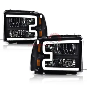 Lampu depan LED DRL F-550, lampu depan siang hari untuk 2005-2007 Ford F-250 F-350 F-450 Super duty