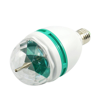 Lampes de décoration intérieure LED RGB rotatives automatiques colorées E27 3W, lampe de fête, lumière disco