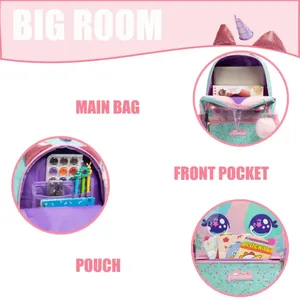 Mochila Escolar con Diseño de Animales para Niñas, con Lonchera y Estuche para Lápices, para Estudiantes de Primaria y <span class=keywords><strong>Preescolar</strong></span> - Product Image 4