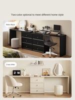 Home Light Table de toilette de luxe Combo coiffeuse et coffre, bureau de rangement pour chambre à coucher principale française