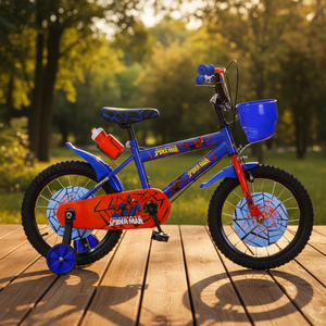 Vélo <span class=keywords><strong>Spiderman</strong></span> pour enfants, vélo pour garçons de 2 à 6 ans, vélo pour tout-petits de 16 pouces avec roues d'apprentissage amovibles, vélo pour la conduite en extérieur - Product Image 3