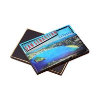 Aimants de réfrigérateur naturels fabriqués par le fabricant, souvenirs en bois MDF 3D personnalisés de Monaco