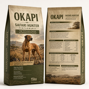 Alimento de Alto Rendimiento para Perros de Caza con Aceite de Pescado y Glucosamina para el Cuidado de las Articulaciones del <span class=keywords><strong>Perro</strong></span> Rhodesian Ridgeback, Sin Granos, 15 kg, 20 kg - Product Image 1