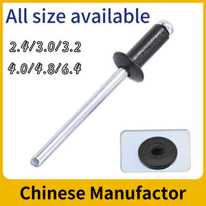 Tit HR Rivets Unigrip POP Rivets Avinox Unigrip Rivets aveugles en acier inoxydable à tête dôme couleur noire - Product Image 2