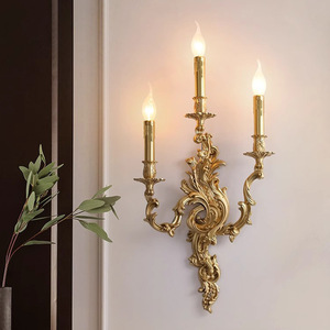 Lampada da Parete in Rame Massiccio Stile Retrò Francese per Corridoio, Passaggio, Balcone, Ingresso, Atrio, Camera da Letto - Product Image 4