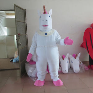 Costume de mascotte licorne blanche pour adulte/costume de mascotte personnalisé - Product Image 6