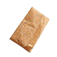 Dompet Tas Tangan Kulit Asli untuk Wanita, Dompet Amplop Garpu Kulit Asli Ramah Lingkungan, Tas Tangan Rantai untuk Wanita