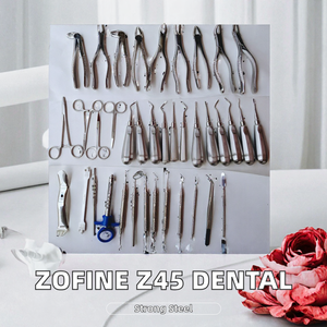 Ensemble d'instruments chirurgicaux dentaires en acier inoxydable avec poignée moletée, certifié CE Classe I, outils manuels - Product Image 4
