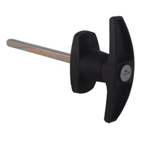 Serrure de sécurité pour porte de garage coulissante, type T, avec clés, pour portes de garage