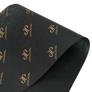 Wholesale Custom Print <strong>Gift</strong> <strong>Wrapper</strong> Shoes Clothes Personal Brand Packing Black <strong>Gold</strong> logo Silk Tissue Paper Sheets - Product Image 1