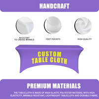 Joyeuse marque personnalisable motif imprimé recyclable tréteau nappe intérieur/extérieur usage domestique noël marque personnalisable