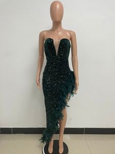 <span class=keywords><strong>Vestido</strong></span> de tubo de noche para mujer, Sexy, elegante, lentejuelas, cóctel, pluma, embellecedor, Ebay, <span class=keywords><strong>2022</strong></span> - Product Image 6