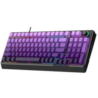 Deiog New Wired USB AK98 101-Key Full Size Plastic Mechanical Keyboard RGB Luminous Side Engraved Keycap E-sports Game Office