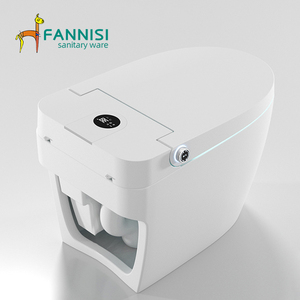 Fournisseur chinois de sanitaires : <span class=keywords><strong>WC</strong></span> intelligent en céramique à cuvette allongée, avec bidet intégré et nettoyage facile - Product Image 4