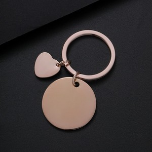 Ywyougang - Llavero Personalizado de Acero Inoxidable con Diseño de Corazón Pequeño, Estilo Vintage, Dibujos Animados, Resistente al Agua, 30 mm - Product Image 4