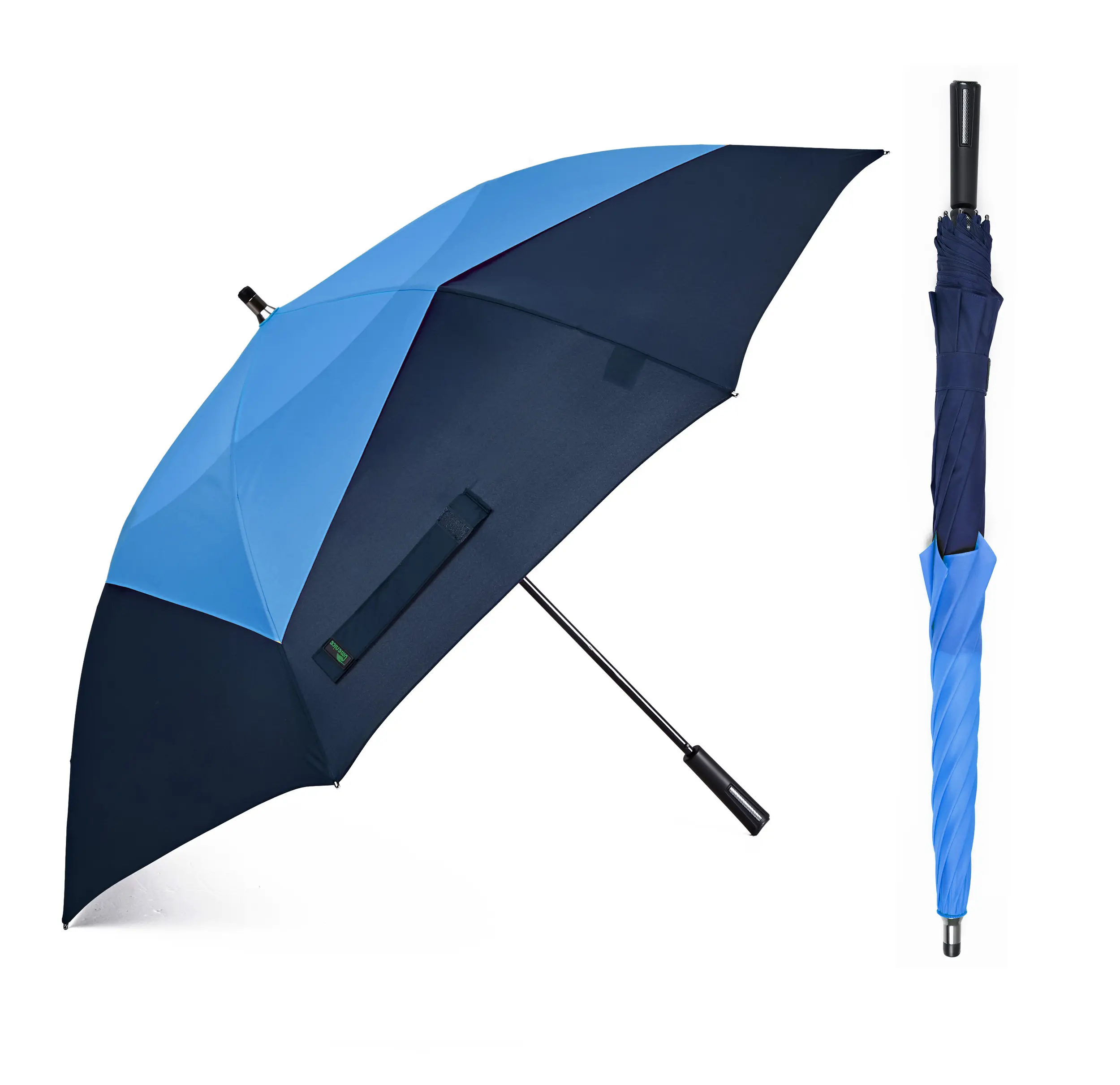 Paraguas de Golf de patente con toldo de viento de doble capa sobre el tamaño
