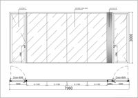 Cloison de séparation de bureau moderne à double couche avec vue panoramique, cadre en aluminium, pour hôtel, école, gymnase, cloison en verre insonorisée