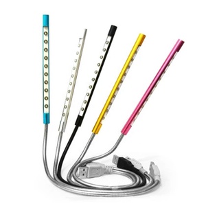 Nhà Máy Bán buôn 6 màu sắc Mini USB ánh sáng 10LED nghiên cứu đọc sách đêm đèn linh hoạt đèn sách cho máy tính xách tay Máy Tính Xách Tay PC máy tính - Product Image 1