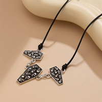 Gothique Crâne Réglable Corde Colliers Ras Du Cou pour Femmes Vintage Design Chaîne de Cou pour Femme Bijoux de Mode Accessoire d'Halloween