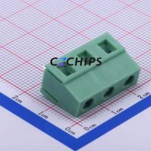 DB128V-7.5-3P-GN-S Screw Terminal Block Through hole Component (THT),P=7.5mm Connector 1x3P 7.5mm Green Through Hole - Product Image 2