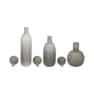 Scultura in vetro con coperchio per la decorazione di casa, bagno, ufficio, espositore da scaffale, ornamento decorativo - Product Image 5